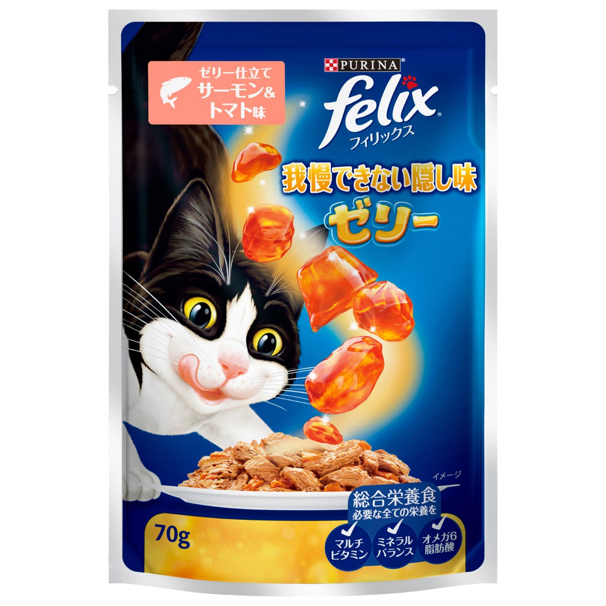 FELIX Sensations Jellies Cat Wet Pouch Salmon & Tomato 70g