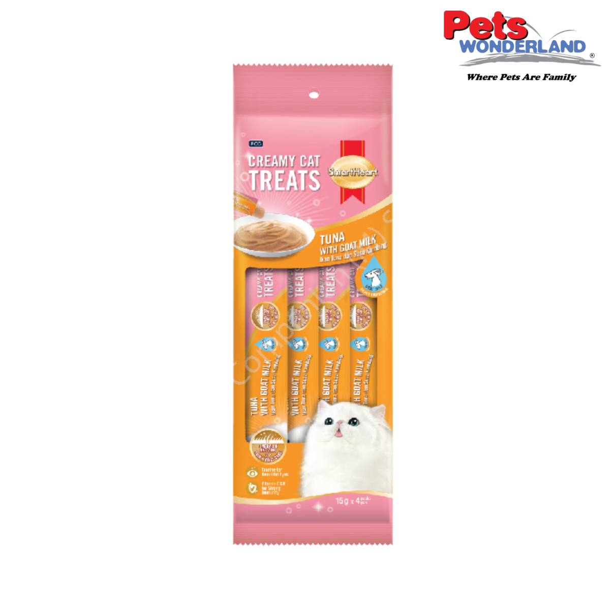 SmartHeart Cat Lick Tuna with Goat Milk (15X4)/Packs
