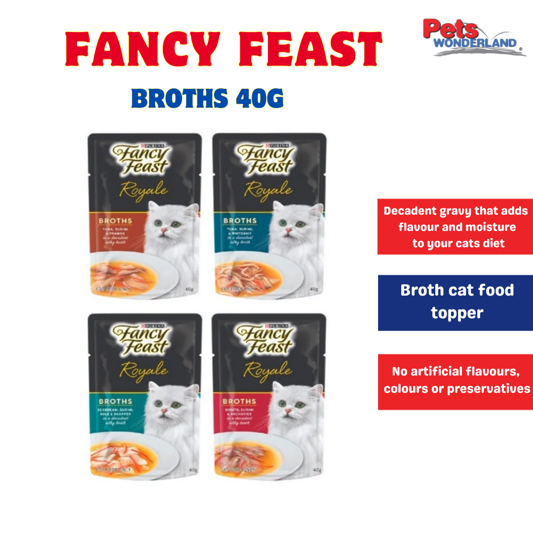 Fancy Feast Broths Bonito Surimi Anchovy 40g