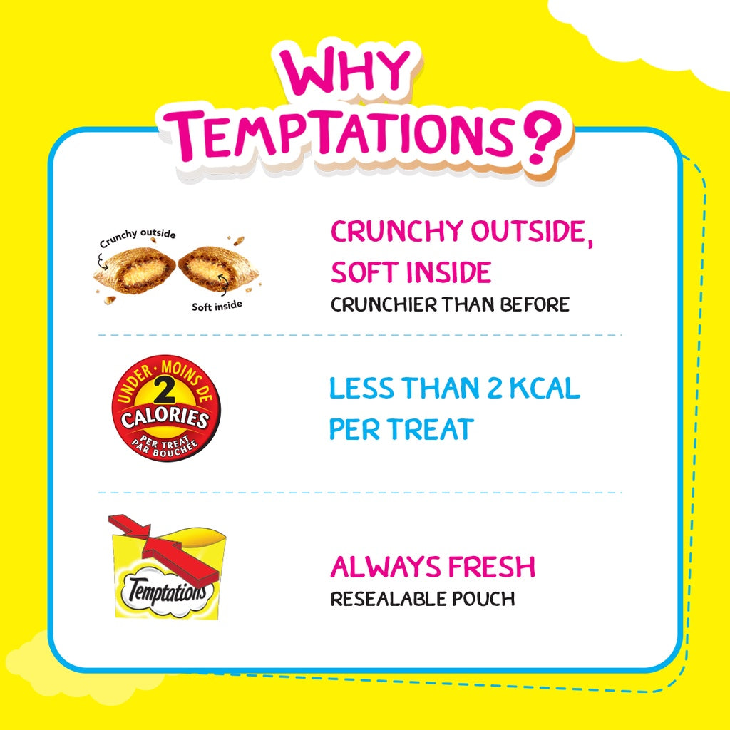 TEMPTATIONS Cat Treat Adult Savoury Salmon 75g