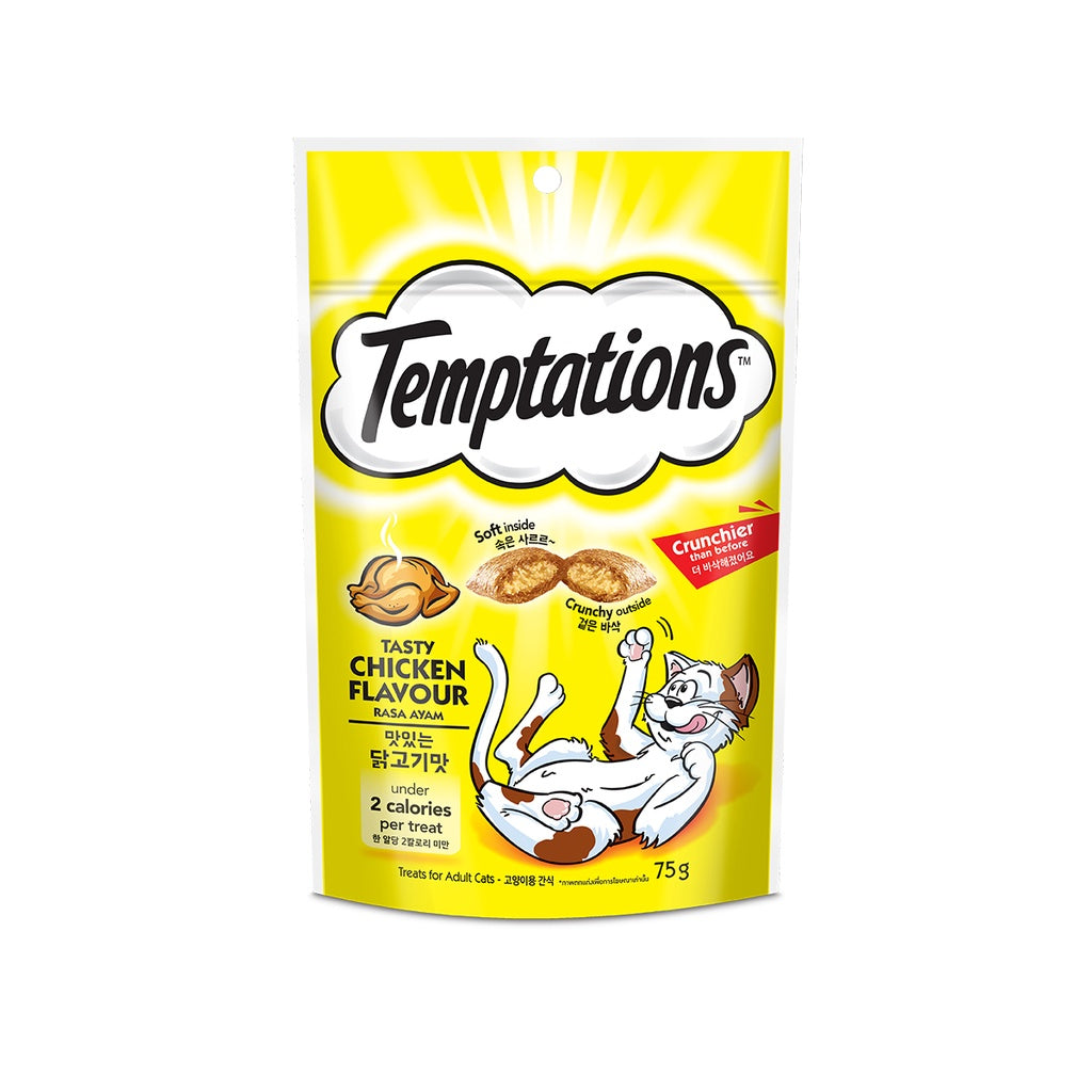 TEMPTATIONS Cat Treat Adult Tasty Chicken 75g