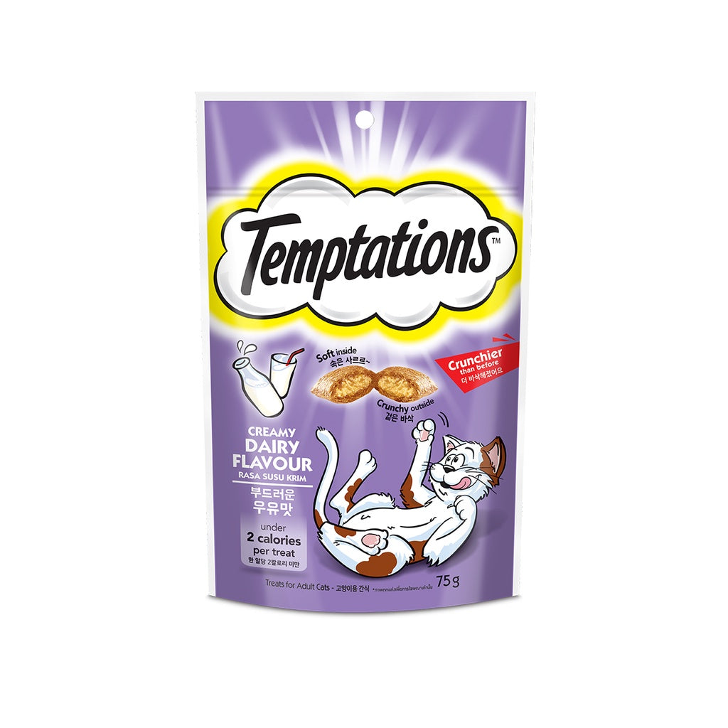 TEMPTATIONS Cat Treat Adult Dairy 75g