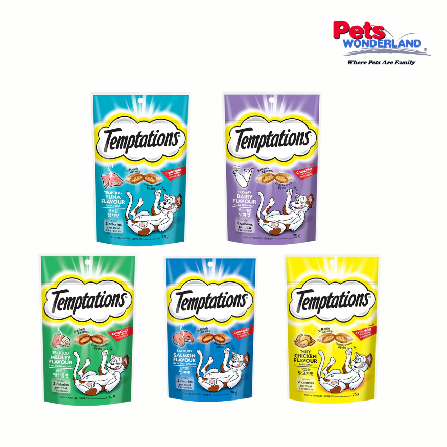 TEMPTATIONS Cat Treat Adult Dairy 75g