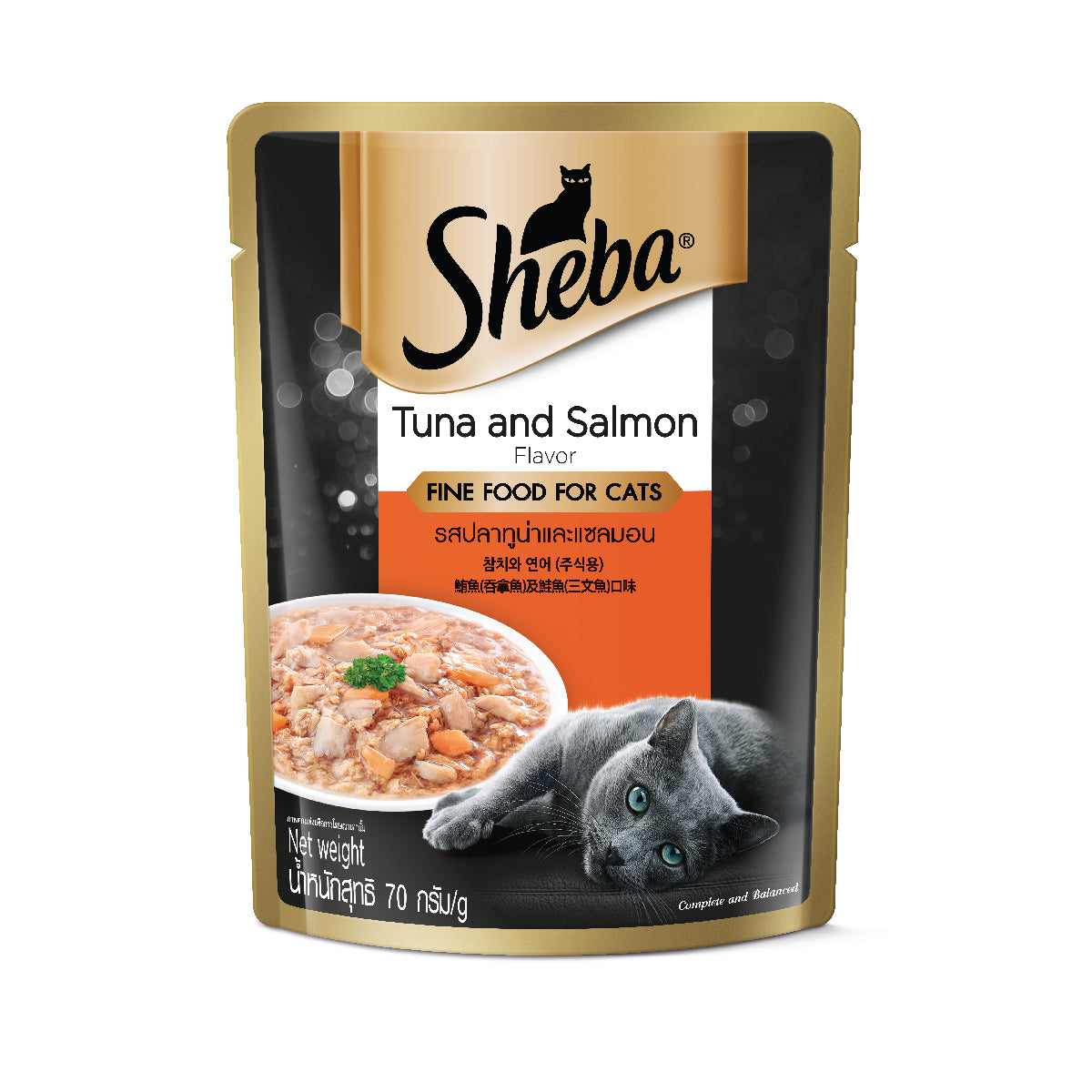 SHEBA Pouch Cat Wet Food Adult Tuna Salmon 70g