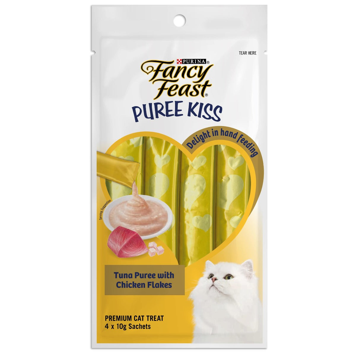 Fancy Feast Puree Kiss Tuna with Chicken Flakes 40g