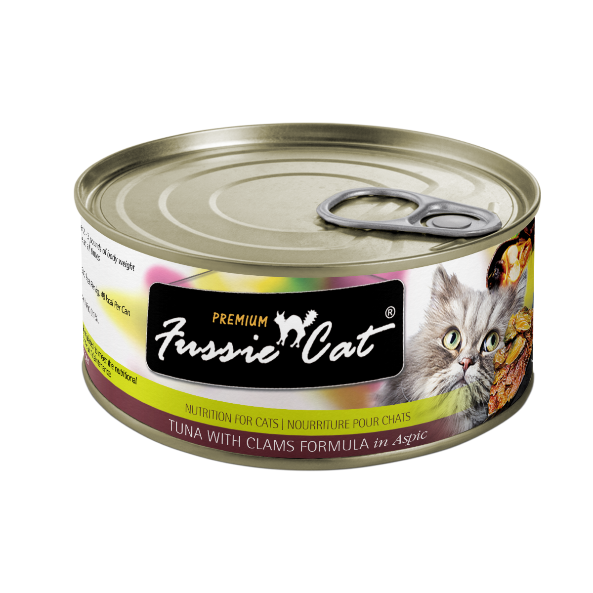 Fussie Cat Premium Tuna with Clams Canned 80g