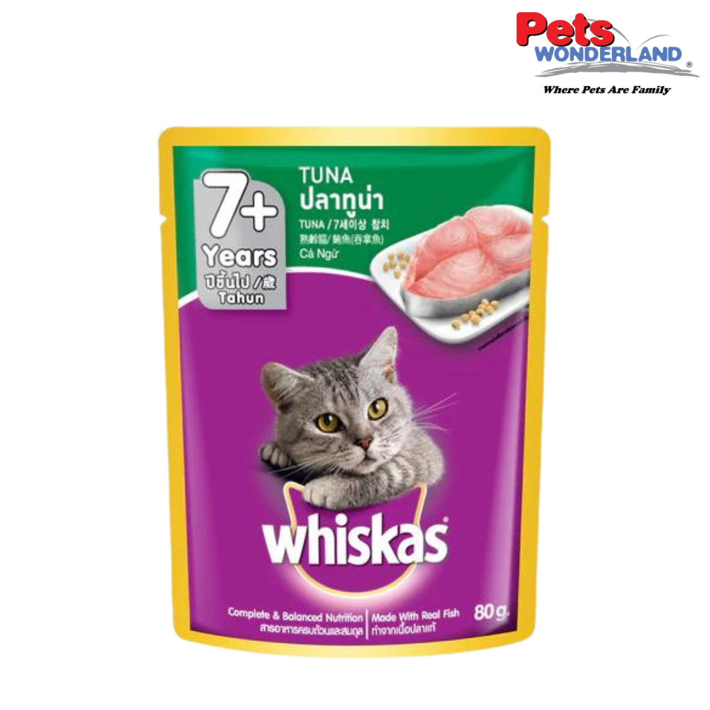 Whiskas Pouch Adult 7+80g - Cat Wet Food - Tuna