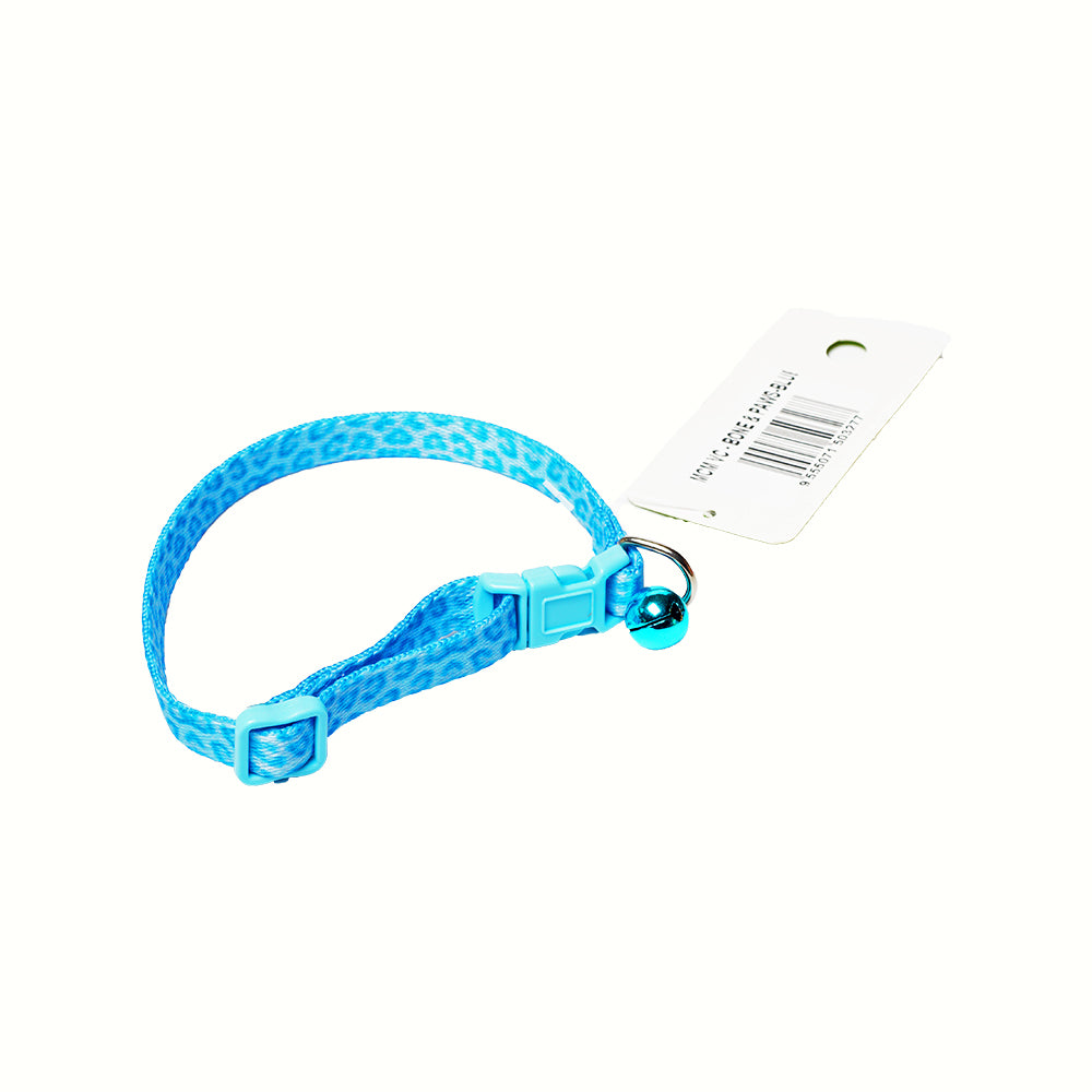 Collar With Bell (Small) Bones & Paws Blue