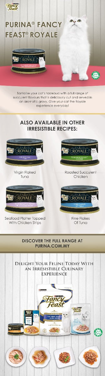 Fancy Feast Whitemeat Tuna with Seafood Strips 85g