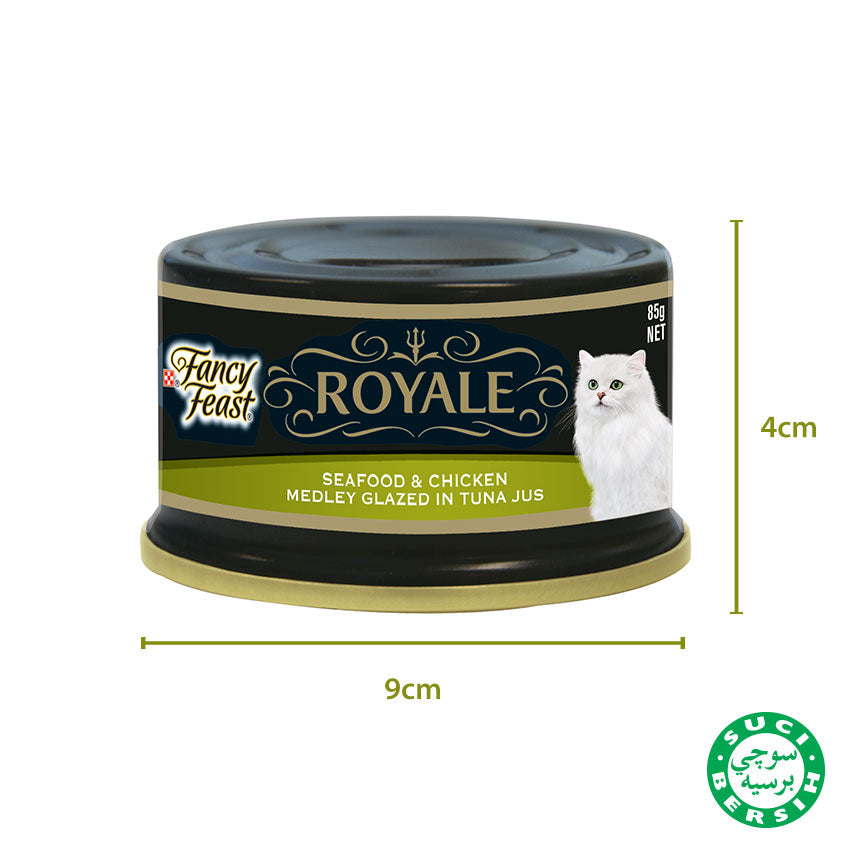 Fancy Feast Seafood & Chicken Medley in Tuna Glazed Jus 85g