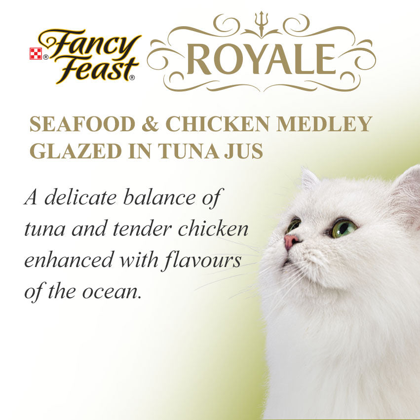 Fancy Feast Seafood & Chicken Medley in Tuna Glazed Jus 85g