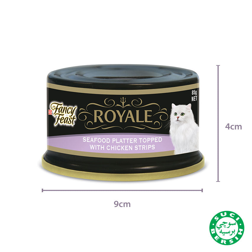 Fancy Feast SeaFood Platter with Chick Strips 85g