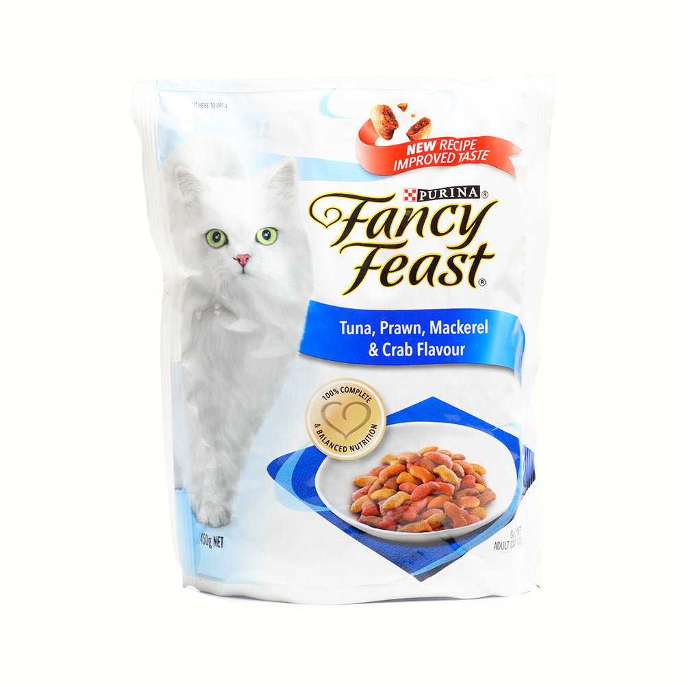 Fancy Feast Dry Tuna Prawn Mackerel & Crab 450g