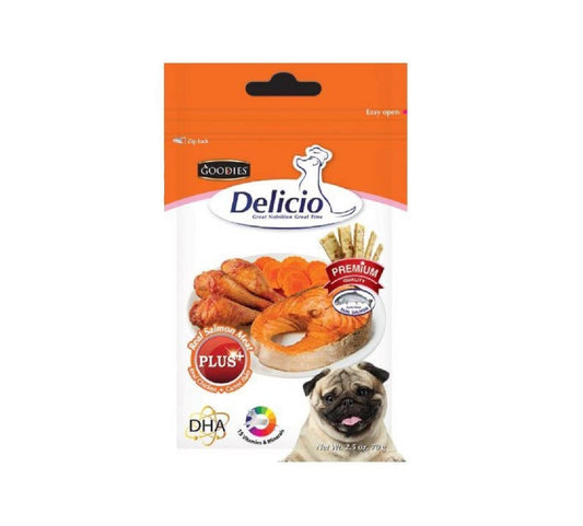 Delicio Real Salmon Plus Chicken & Carrot 70g
