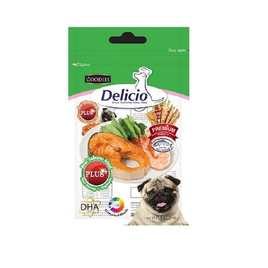 Delicio Real Salmon Plus Shrimp & Chinese Kale Flavor 70g
