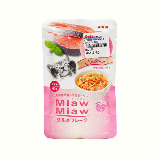 Aixia Miaw Miaw Pouch - Salmon & Skipjack 60g