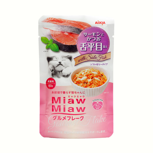 Aixia Miaw Miaw Pouch - Salmon & Skipjack With Sole 60g
