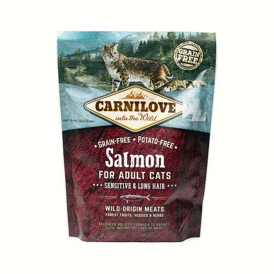 CARNILOVE Salmon Adult Sensitive & Long Hair Cats 400g