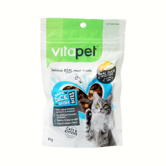 Vitapet Cat Treat Duck & Fish Bites 85g