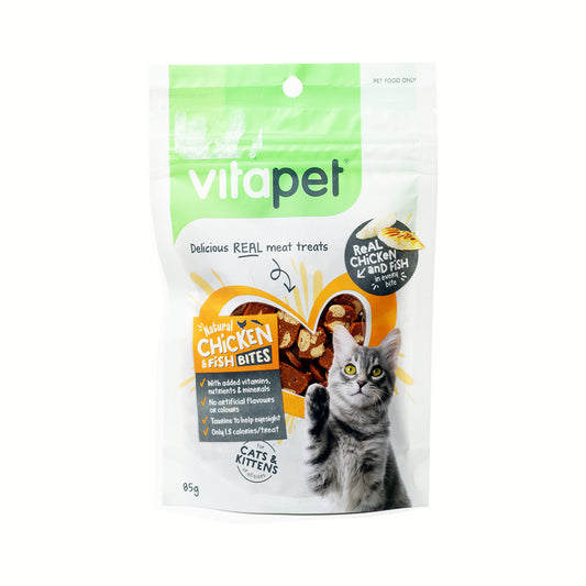 Vitapet Cat Treat Chicken & Fish Bites 85g