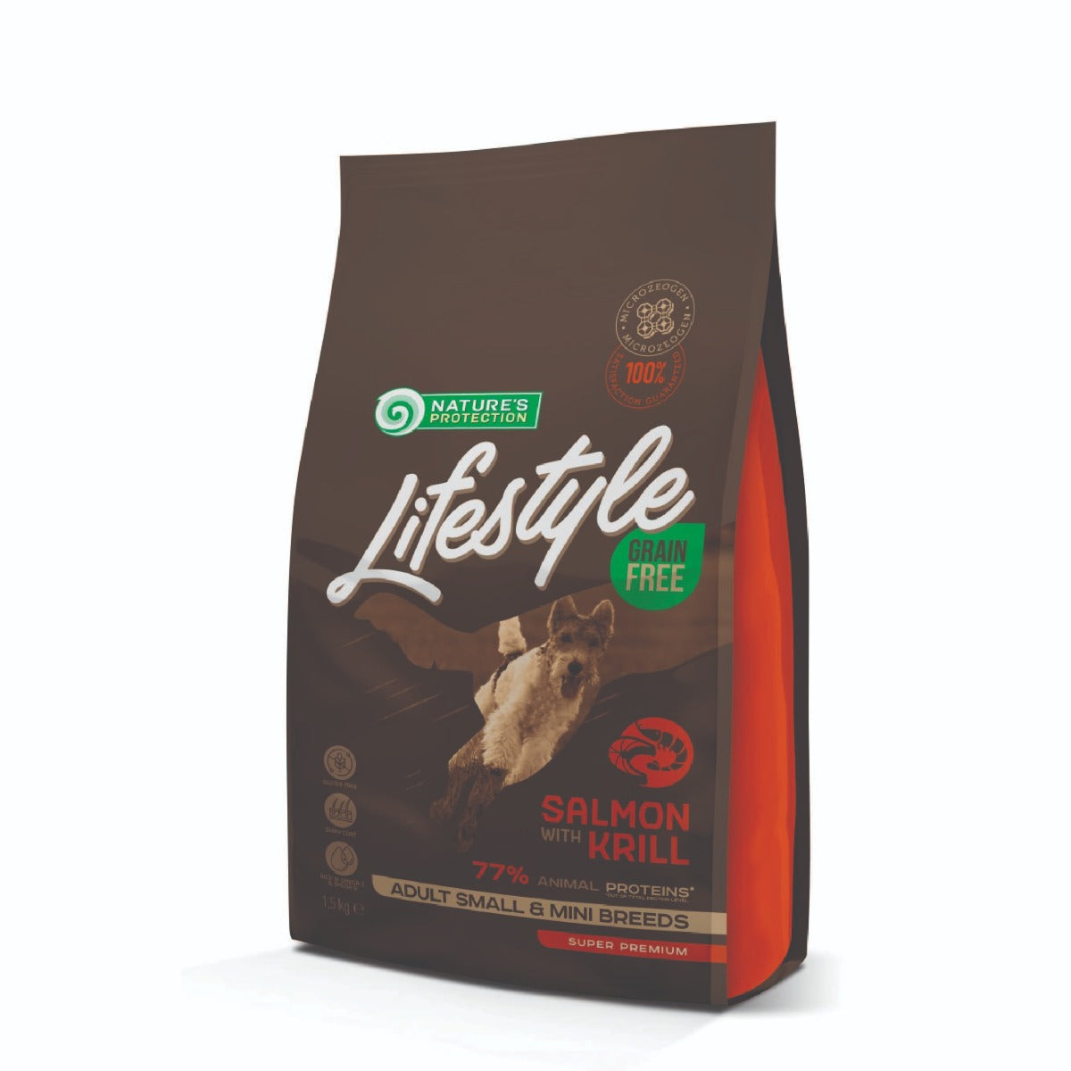 Lifestyle Grain Free Adult  Salmon with Krill for Small and Mini Breeds Dog Food 1.5kg