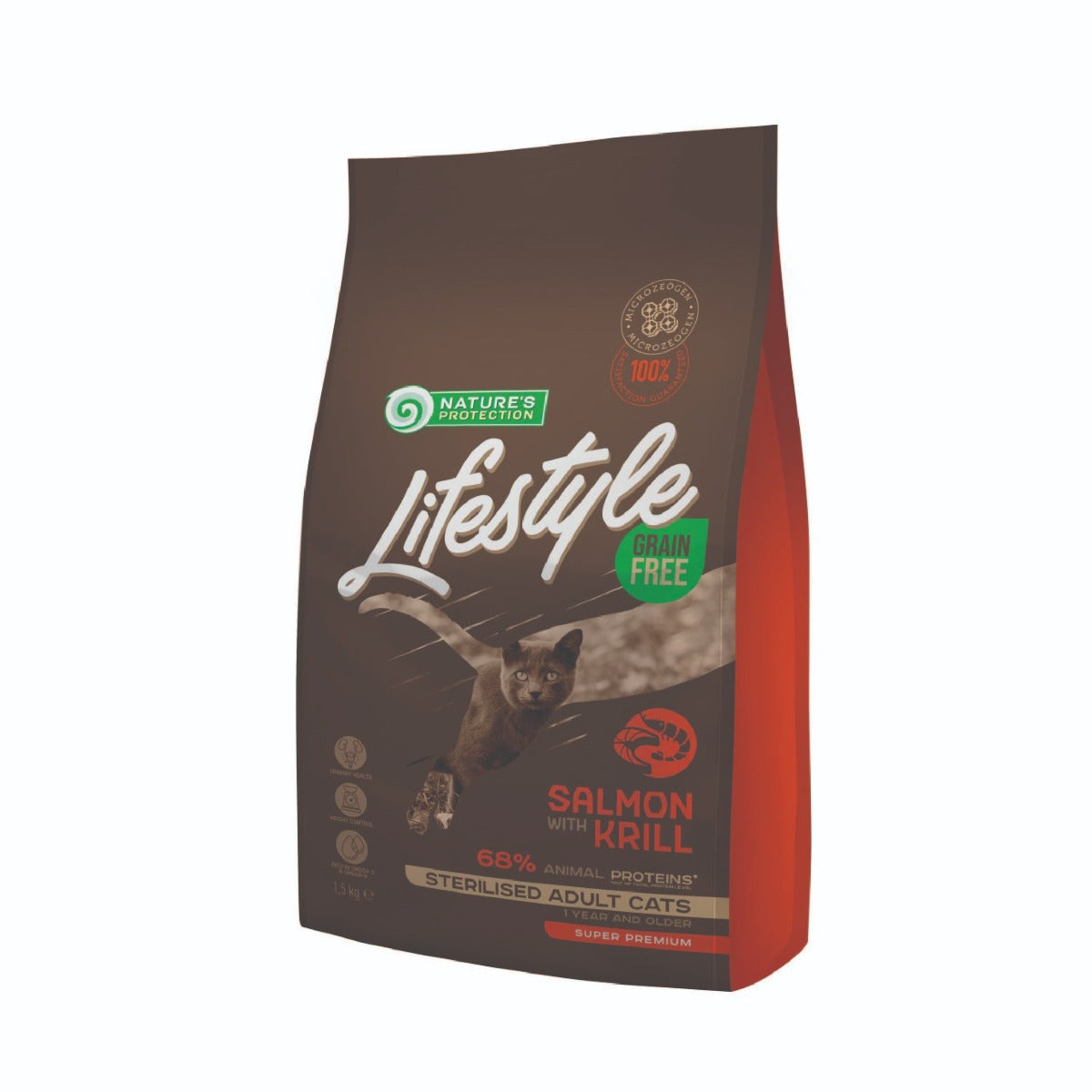 Lifestyle Grain Free Salmon with Krill for Sterilised Adult Cat Food 1.5kg