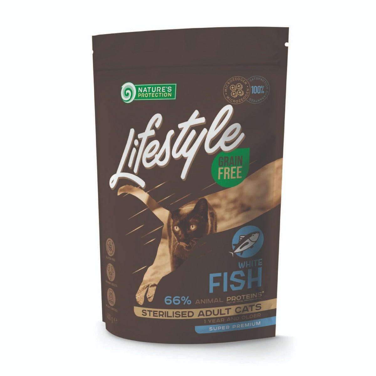 Lifestyle Grain Free Sterilised White Fish Adult Cat 400g
