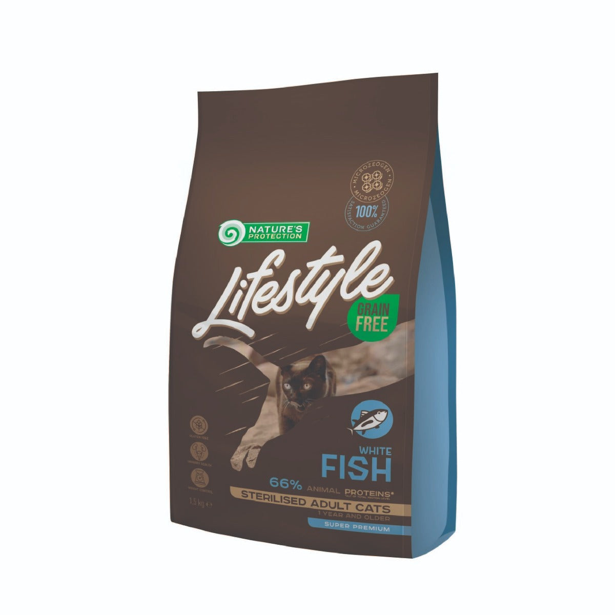 Lifestyle Grain Free Sterilised White Fish Adult Cat Food 1.5kg
