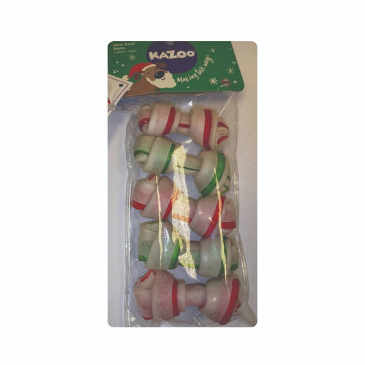 Rawhide Chews Christmas Mini Knot Bone