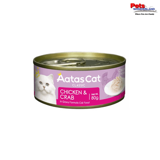 Aatas Cat Creamy Chicken & Crab in Gravy 80g