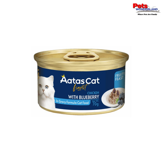Aatas Cat Finest Fruity Feast Chicken with Blueberry in Gravy 70g