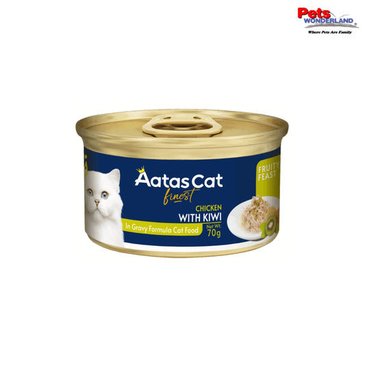 Aatas Cat Finest Fruity Feast Chicken with Kiwi in Gravy 70g