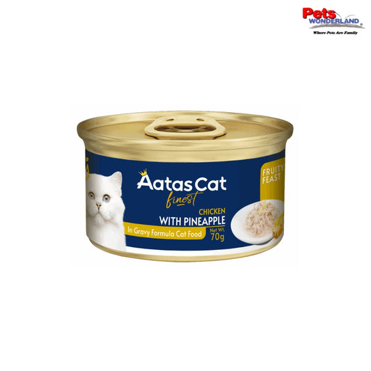 Aatas Cat Finest Fruity Feast Chicken with Pineapple in Gravy 70g