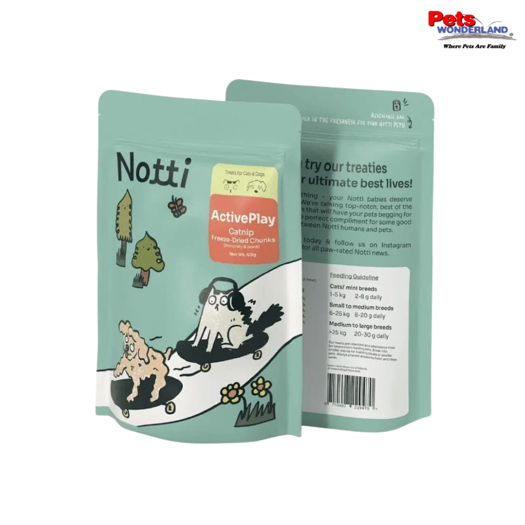 NOTTI ActivePlay Catnip Freeze Dried Chunks 50g