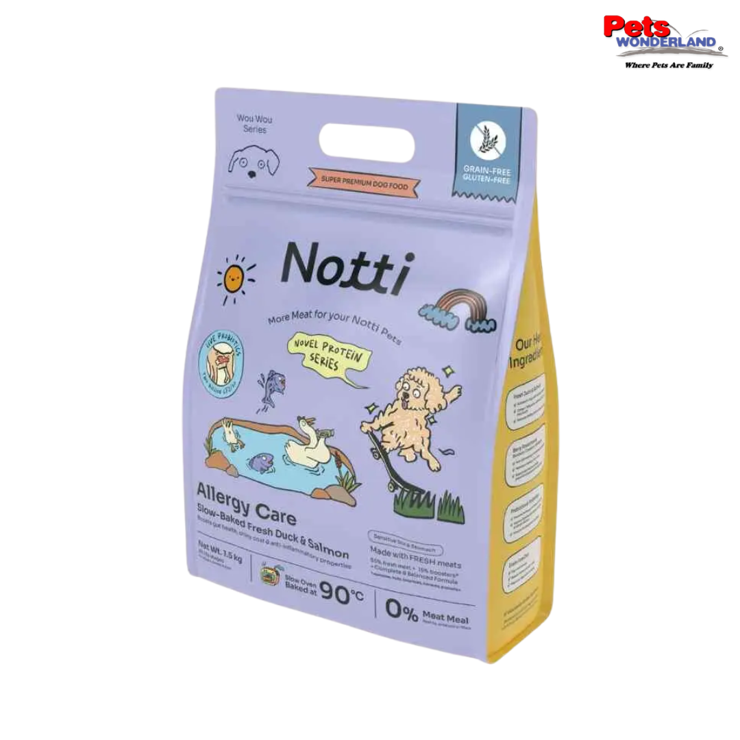NOTTI Allergy Care Slow-Baked Fresh Duck & Salmon SP Dog Food 4.8kg
