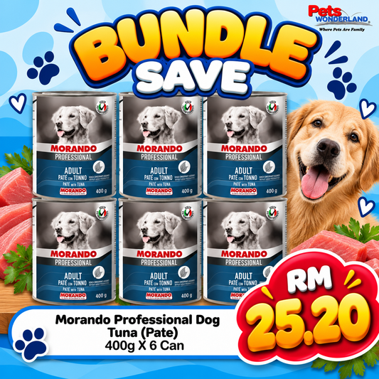 BUNDLE SAVE - Morando Professional Dog Tuna (Pate) 400g X 6 Can