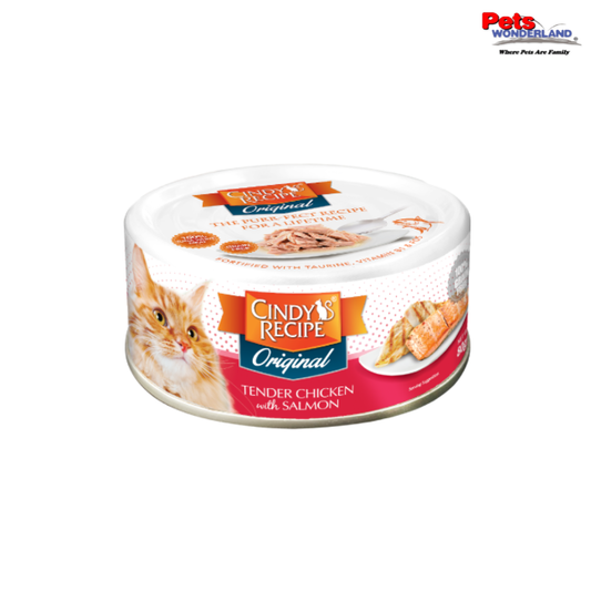 CINDY ORIGINAL Tender Chicken with Salmon 80g (CR-O65)