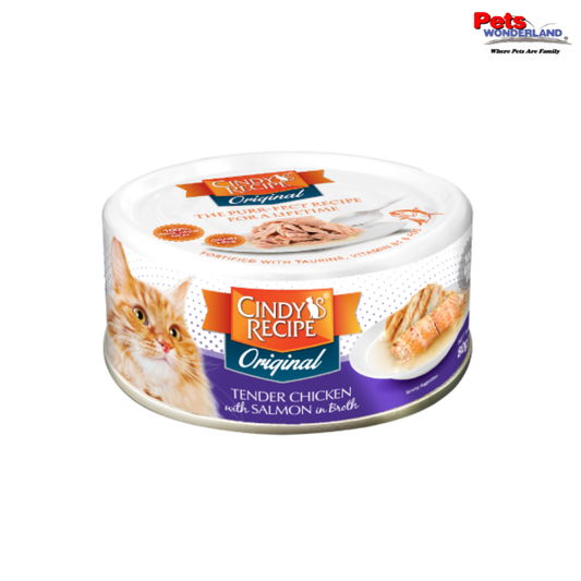CINDY ORIGINAL Tender Chicken with Salmon (Broth) 80g (CR-O70)