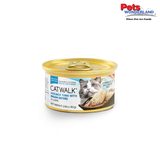 Catwalk Skipjack Cat Wet Food Tuna with Bream Entree in Aspic 80g