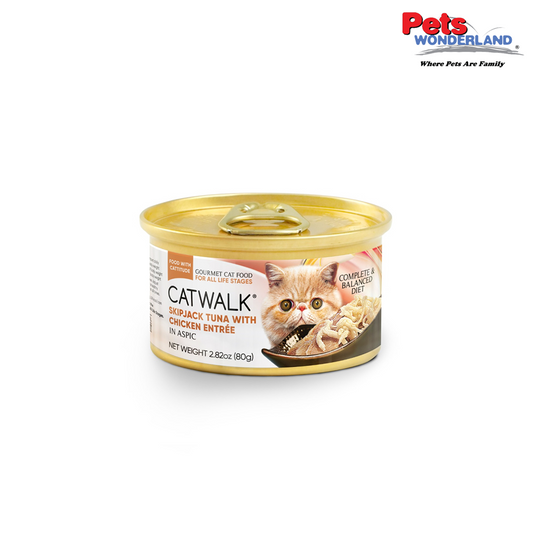 Catwalk Skipjack Cat Wet Food Tuna with Chicken Entree in Aspic 80g