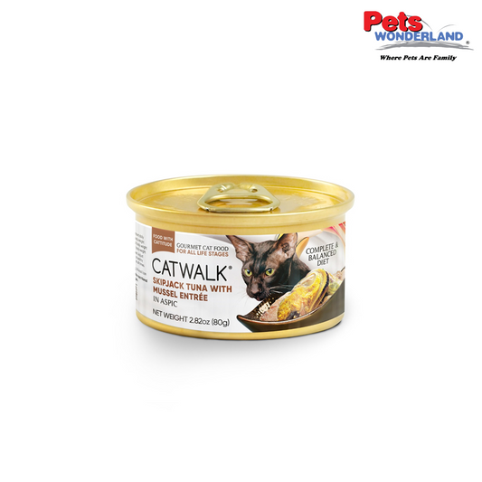 Catwalk Skipjack Cat Wet Food Tuna with Mussel Entree in Aspic 80g