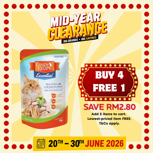 Cindy's Recipe Essential Real Tuna with Chicken In Gravy 70g (CR-E214)