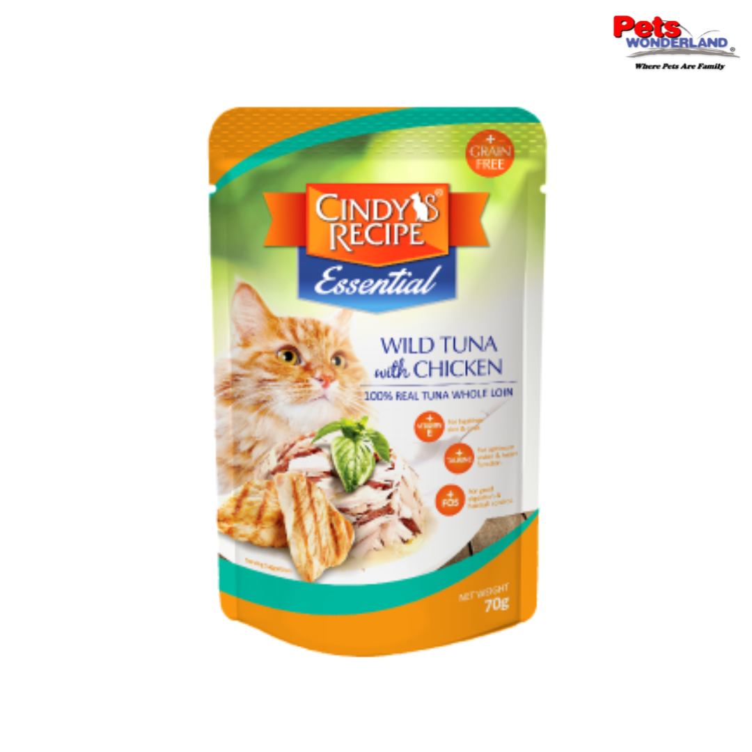 Cindy's Recipe Essential Wild Tuna with Chicken Pouch 70g