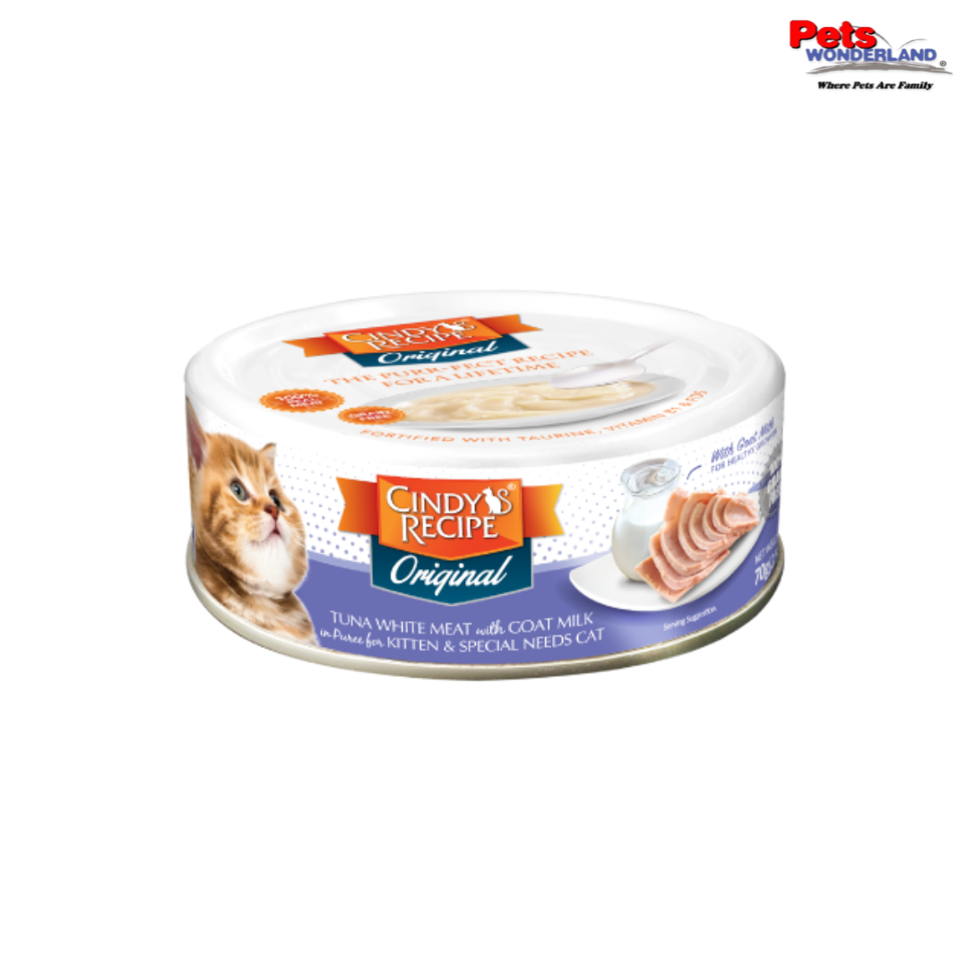 Cindy's Tuna & Goat Milk Puree for Kittens & Special Needs Cats 70g