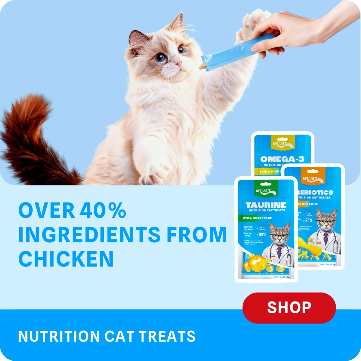 MR.VET Omega-3 Nutrition Cat Treats
