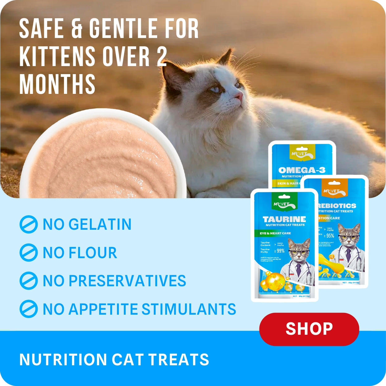 MR.VET Omega-3 Nutrition Cat Treats