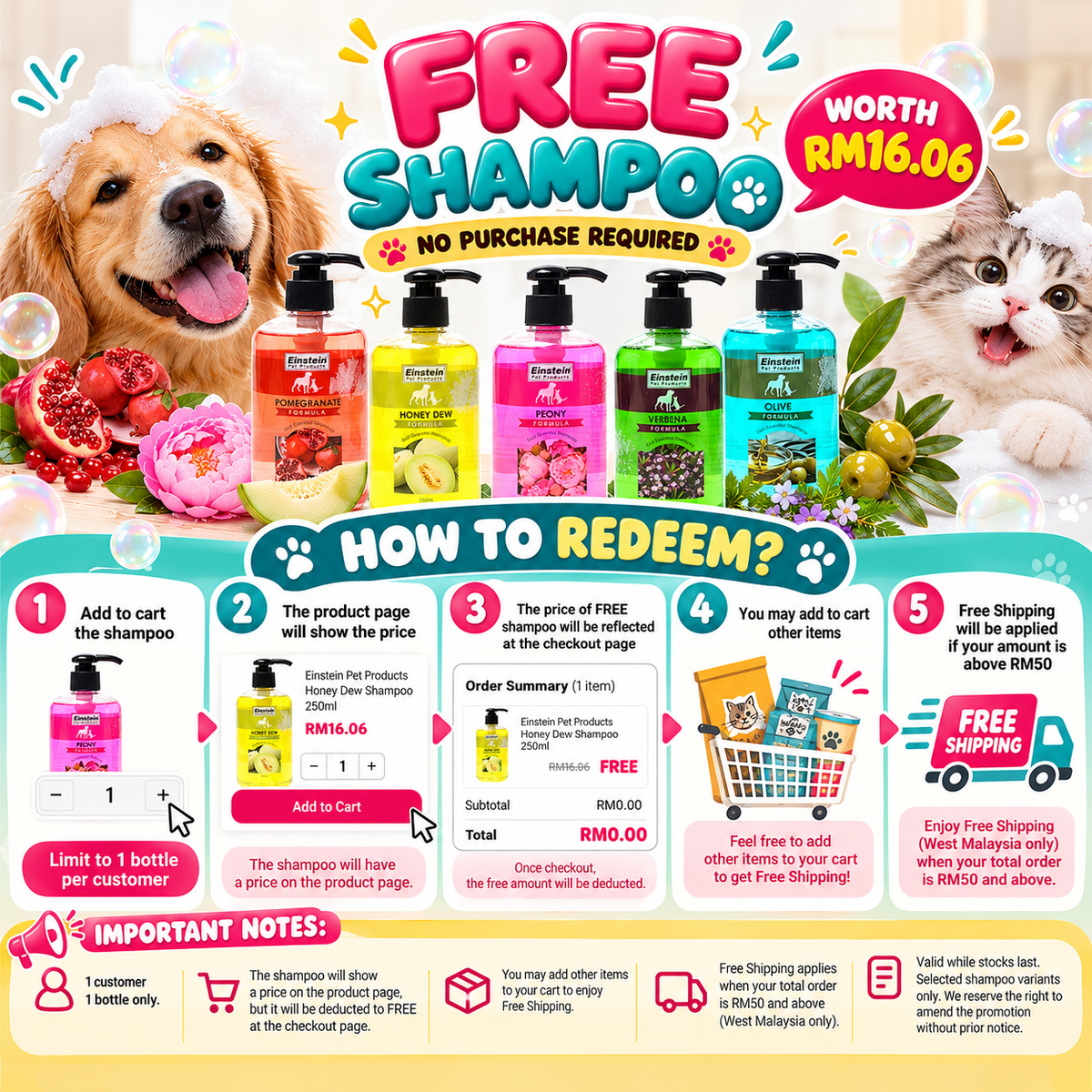 FREE SHAMPOO - Garden Series 250ml (Random)
