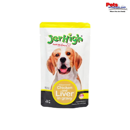 Jerhigh Pouch Chicken & Liver in Gravy 120g