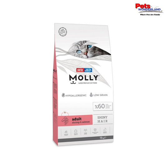 Molly Cat Adult Shiny Hair Shrimp & Salmon