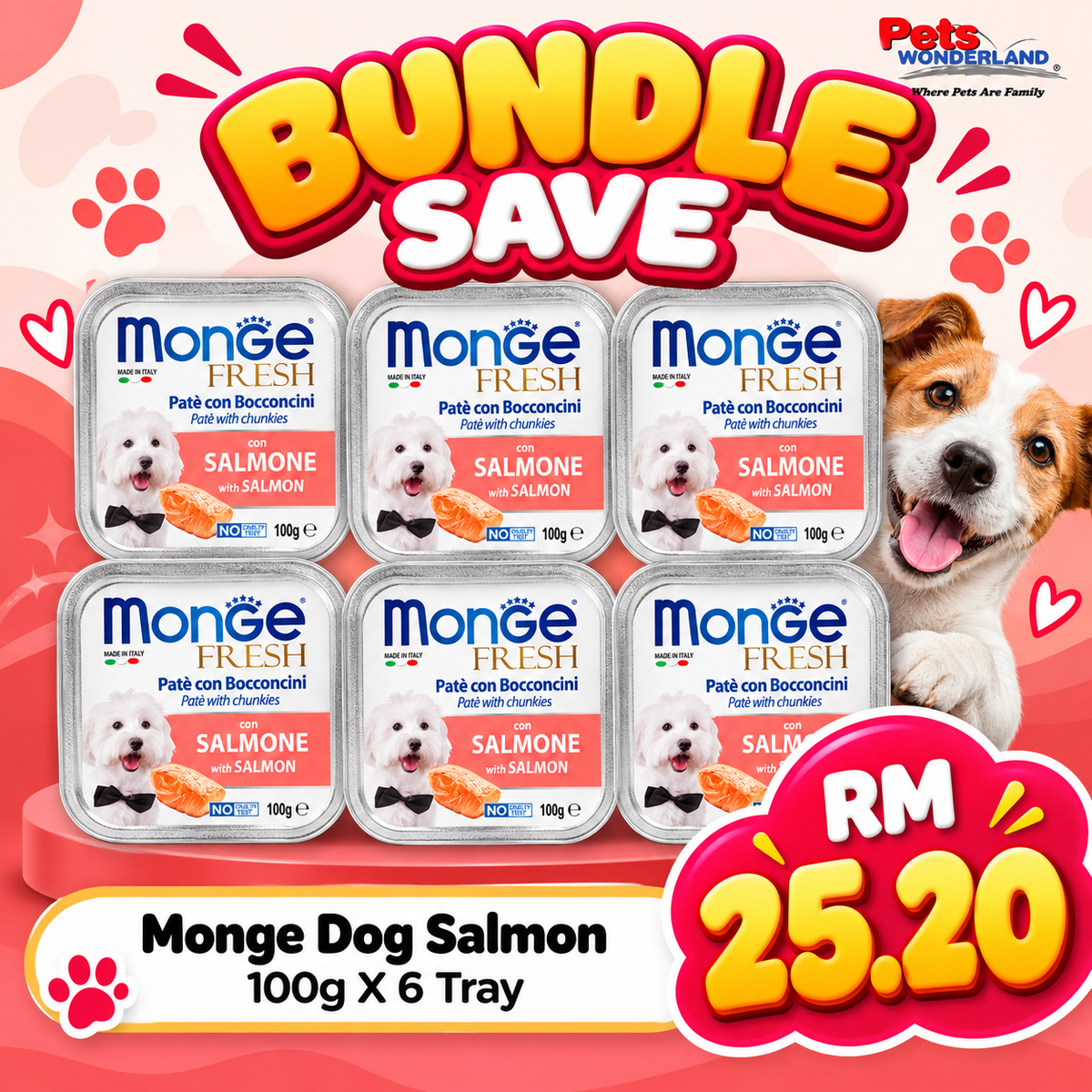 BUNDLE SAVE - Monge Salmon 100g X 6 Tray